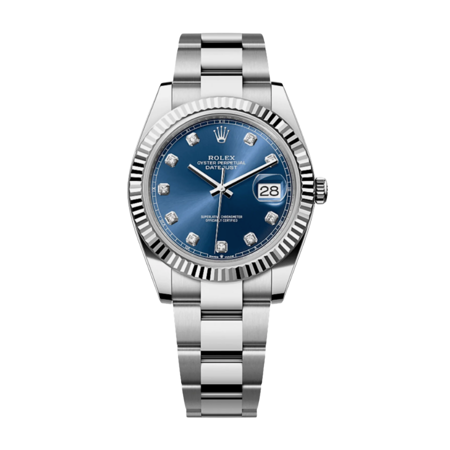 Date just blue diamond dial 41mm